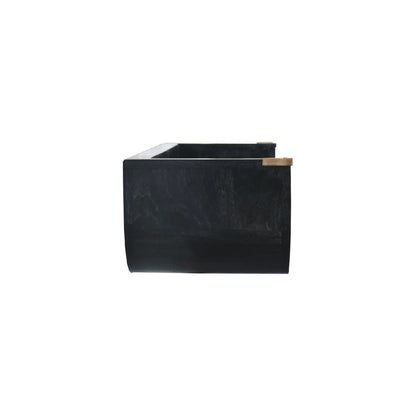 Dinan Black Mango Wood Floating Console Table