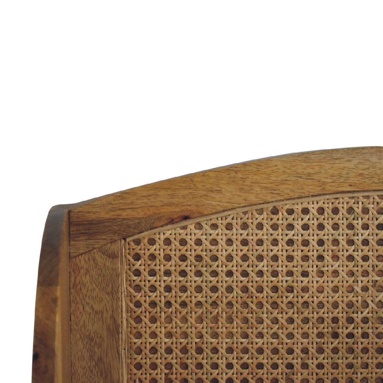 Peillon Woven Rattan and Mango Wood Open Wall Mounted Shelf