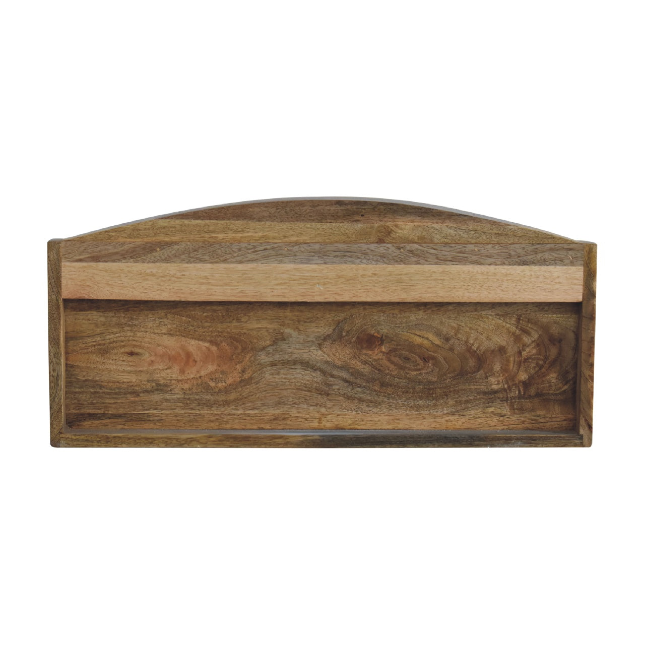 Peillon Woven Rattan and Mango Wood Open Wall Mounted Shelf