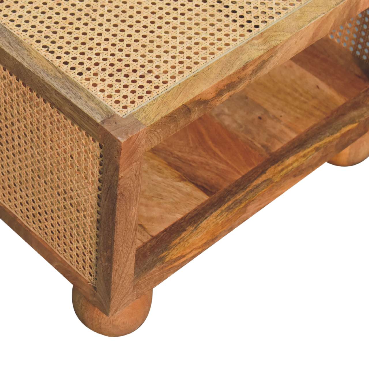 Bayeux Small Coffee Table Mango Wood Ball Feet