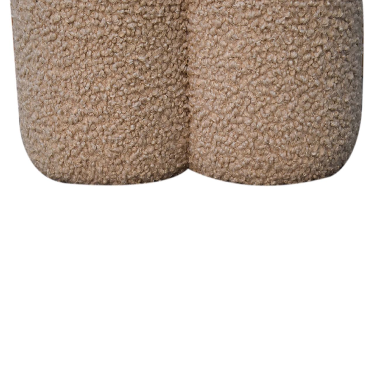 Domme Mud Boucle Shaped Clover Footstool