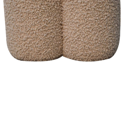Domme Mud Boucle Shaped Clover Footstool