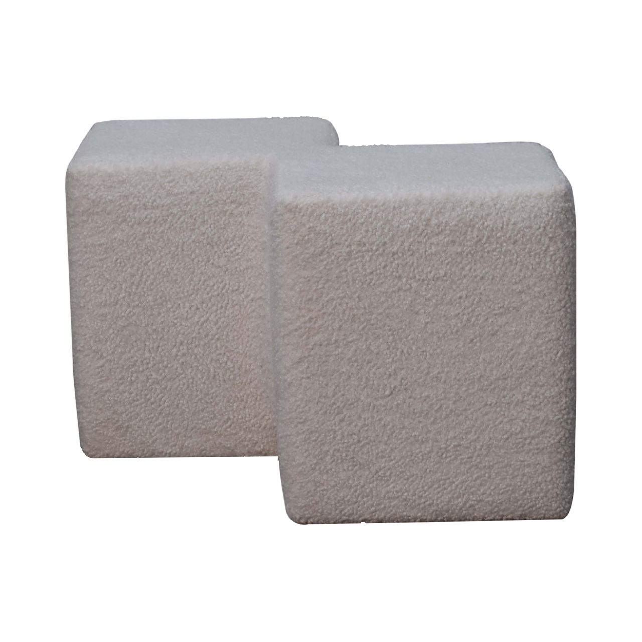 Sarlat White Boucle Twin Footstool