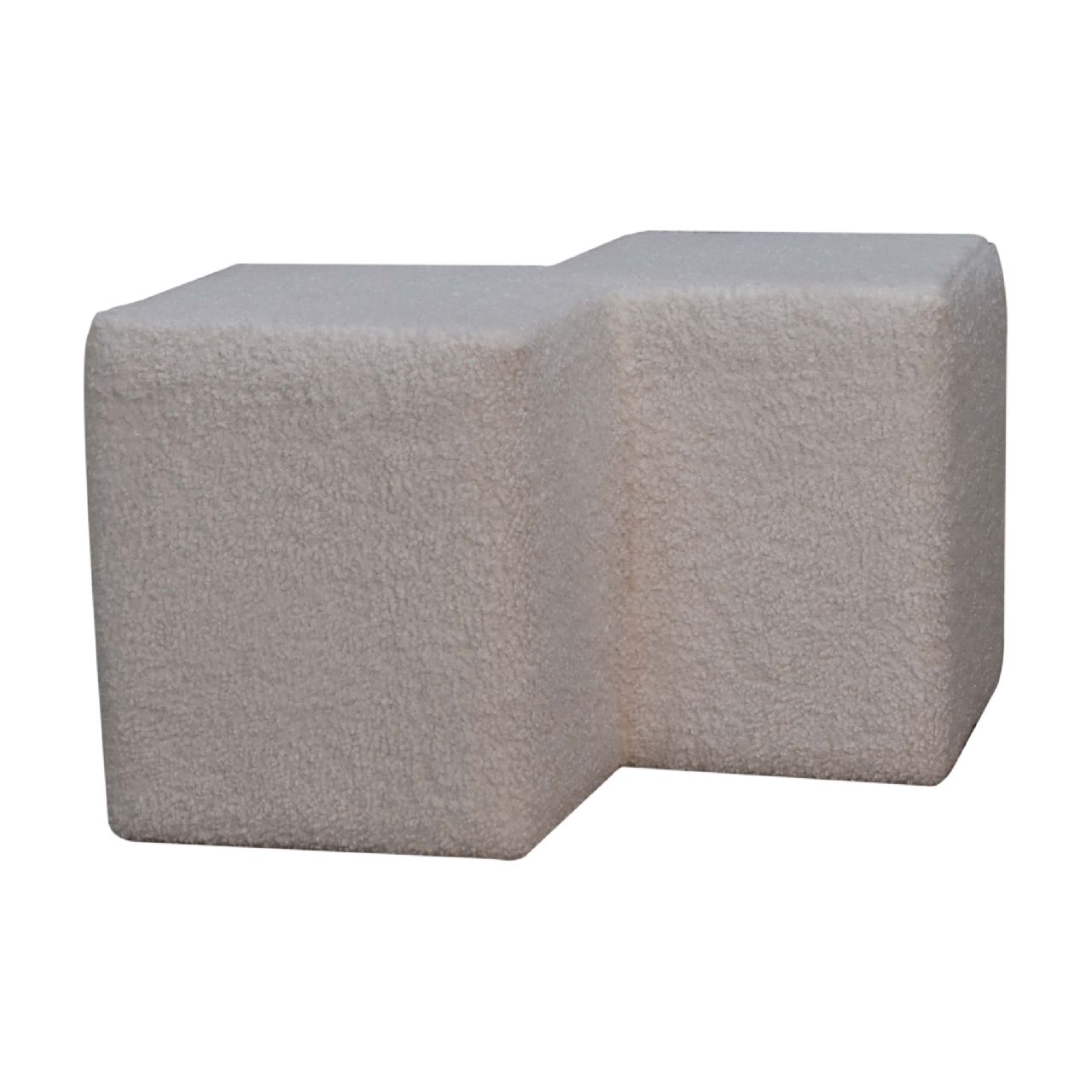 Sarlat White Boucle Twin Footstool