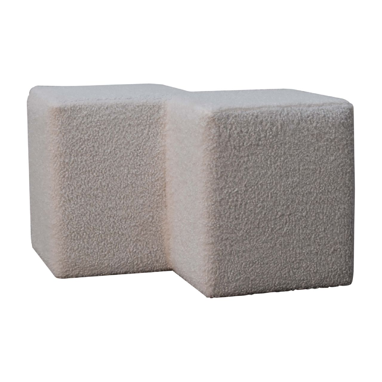 Sarlat White Boucle Twin Footstool