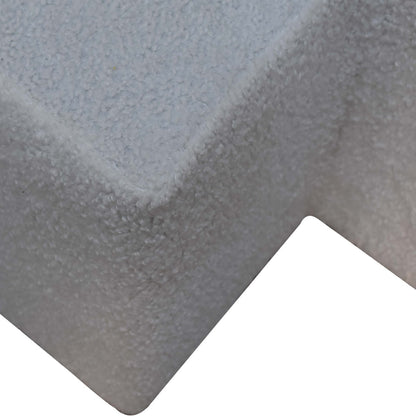 Sarlat White Boucle Twin Footstool
