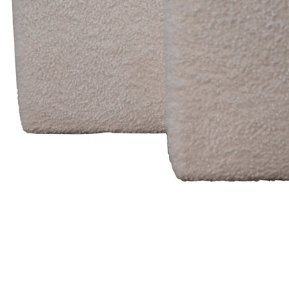 Sarlat White Boucle Twin Footstool