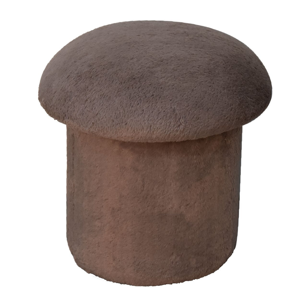 Pont Aven Grey Faux Fur Mushroom Footstool