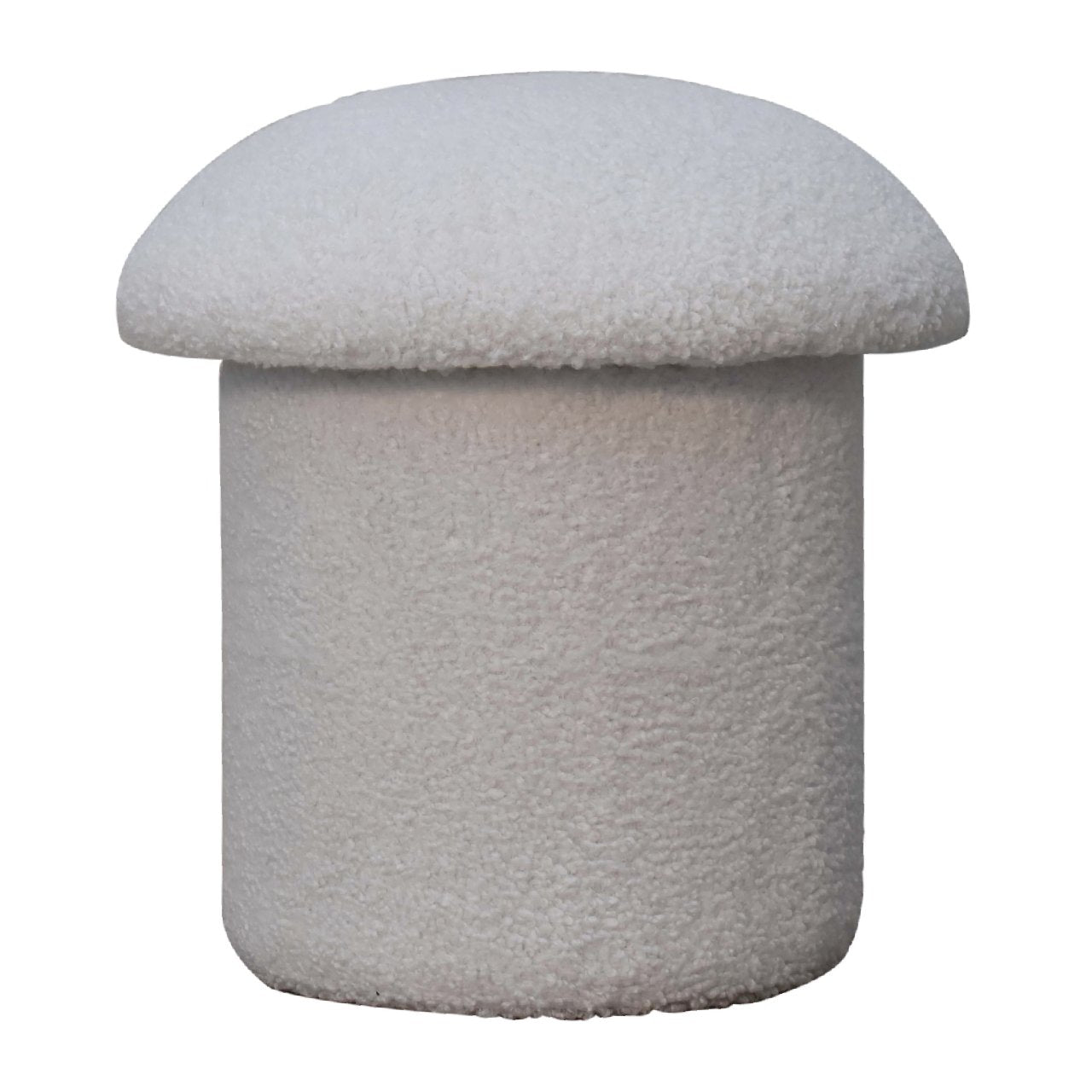 Sarlat White Boucle Mushroom Footstool