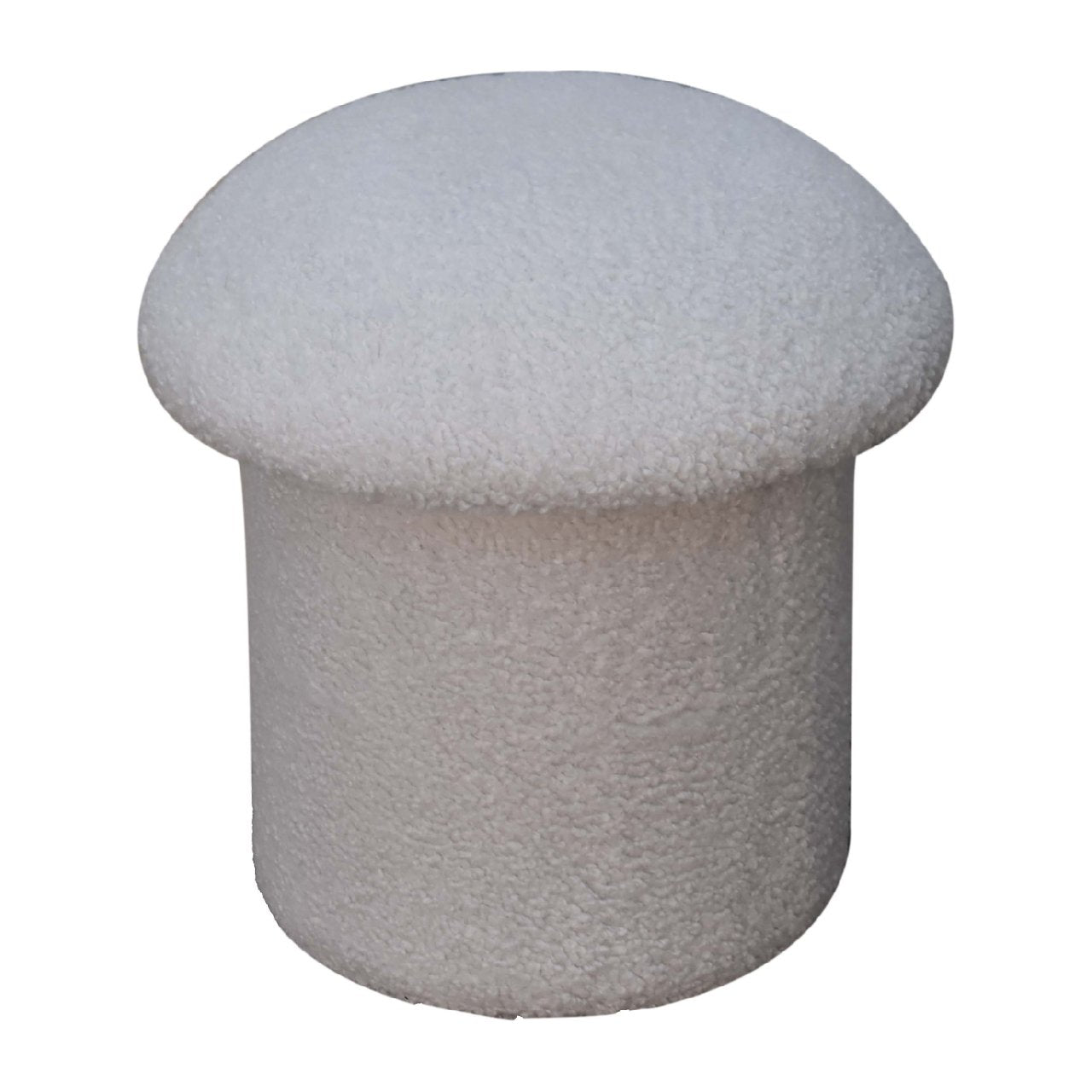 Sarlat White Boucle Mushroom Footstool