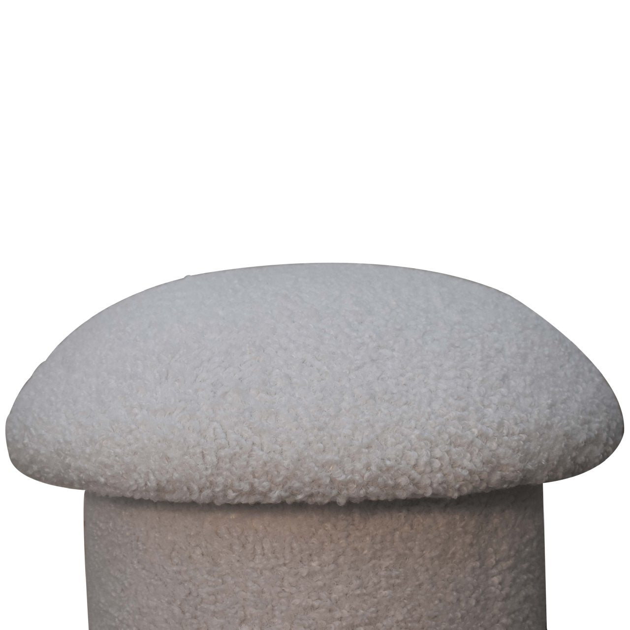 Sarlat White Boucle Mushroom Footstool
