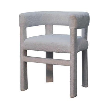 Sarlat White Boucle Cosy Occasional Chair