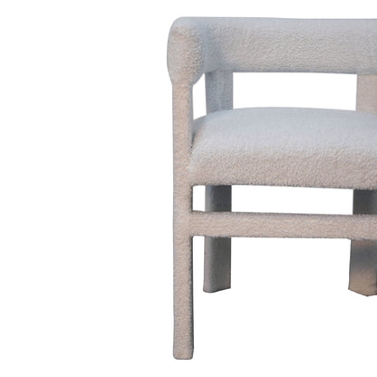 Sarlat White Boucle Cosy Occasional Chair