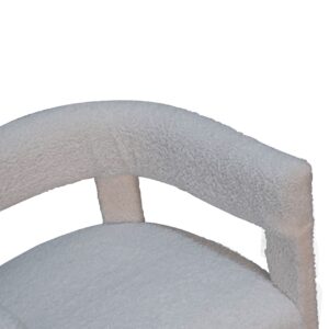 Sarlat White Boucle Cosy Occasional Chair
