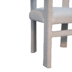 Sarlat White Boucle Cosy Occasional Chair