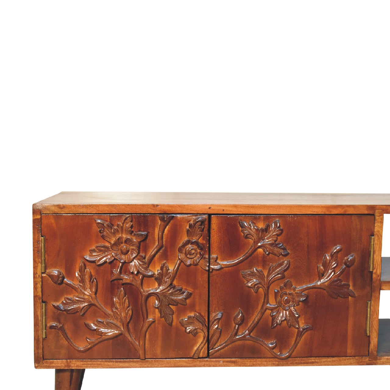 Collonges Melia Wood Botanic TV Unit 2 Drawers 2 Shelves