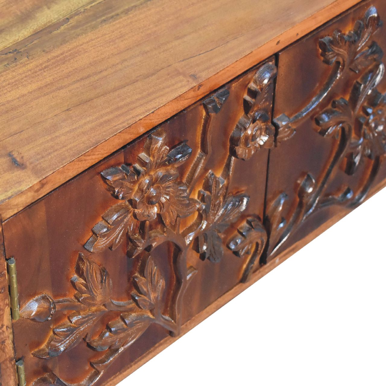 Collonges Melia Wood Botanic TV Unit 2 Drawers 2 Shelves