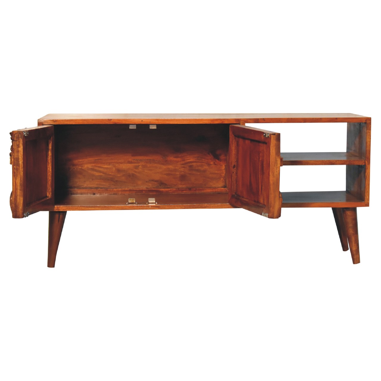 Collonges Melia Wood Botanic TV Unit 2 Drawers 2 Shelves