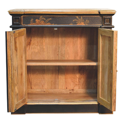 Matera Oriental Mango Wood Wine Cabinet