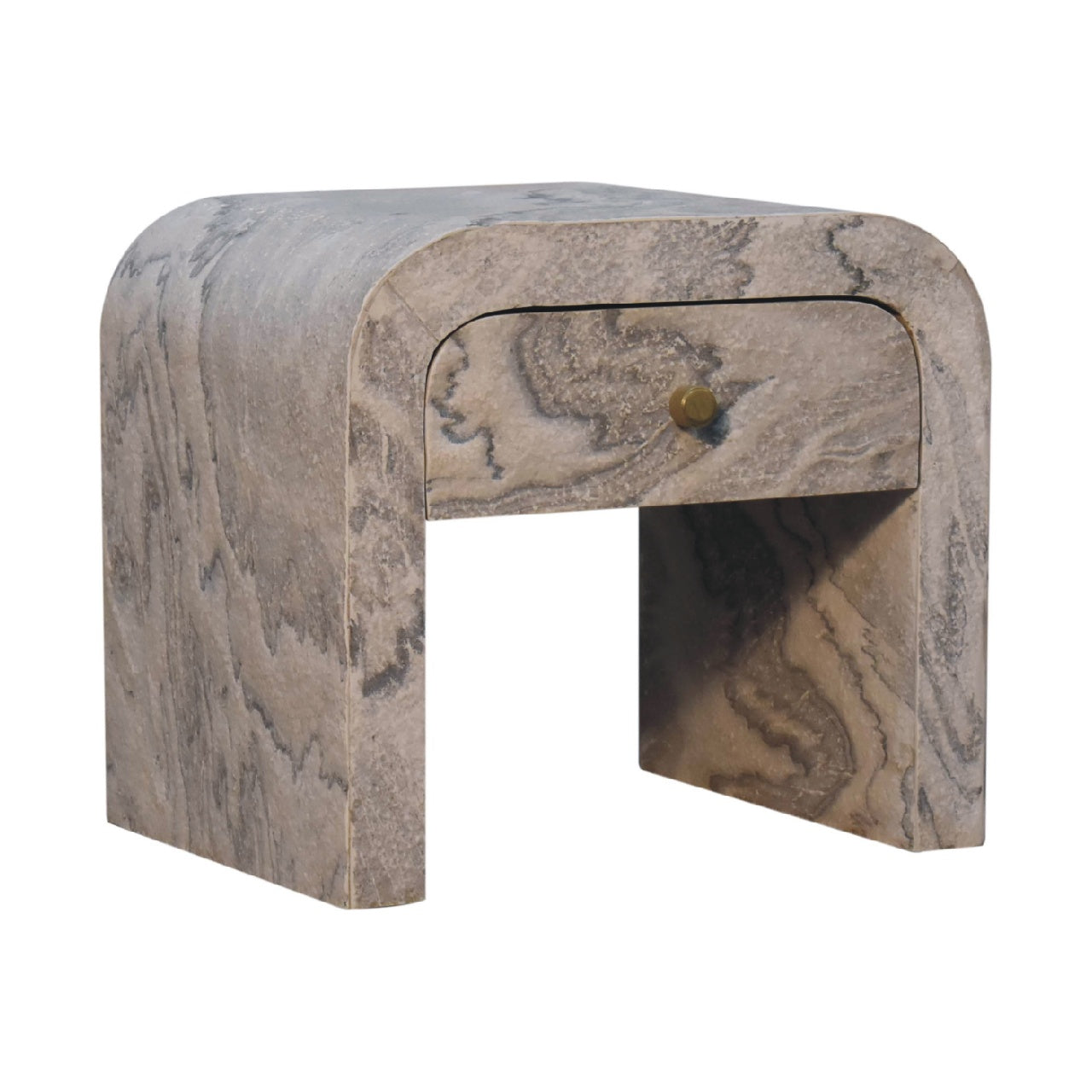 Eguisheim Marble Effect Bedside Tables