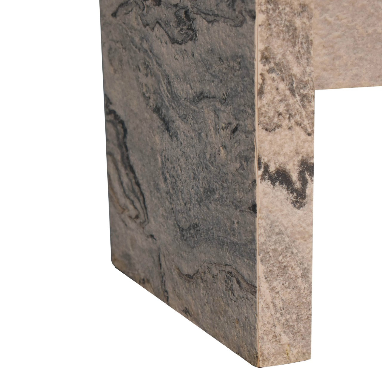 Eguishem Natural Wood and Marble Effect Tv Stand