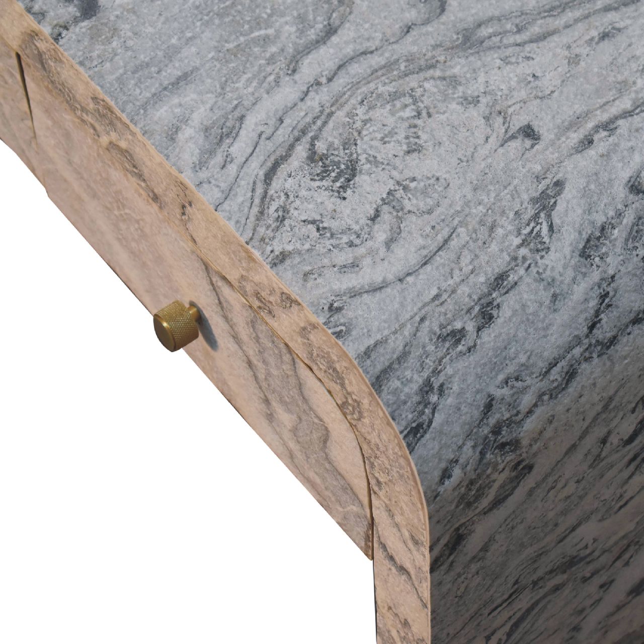 Eguisheim Marble Effect Coffee Table 2 Drawer