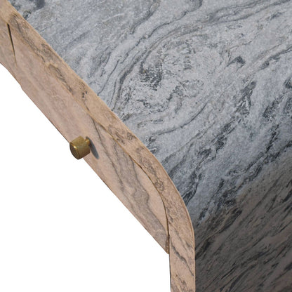 Eguisheim Marble Effect Coffee Table 2 Drawer