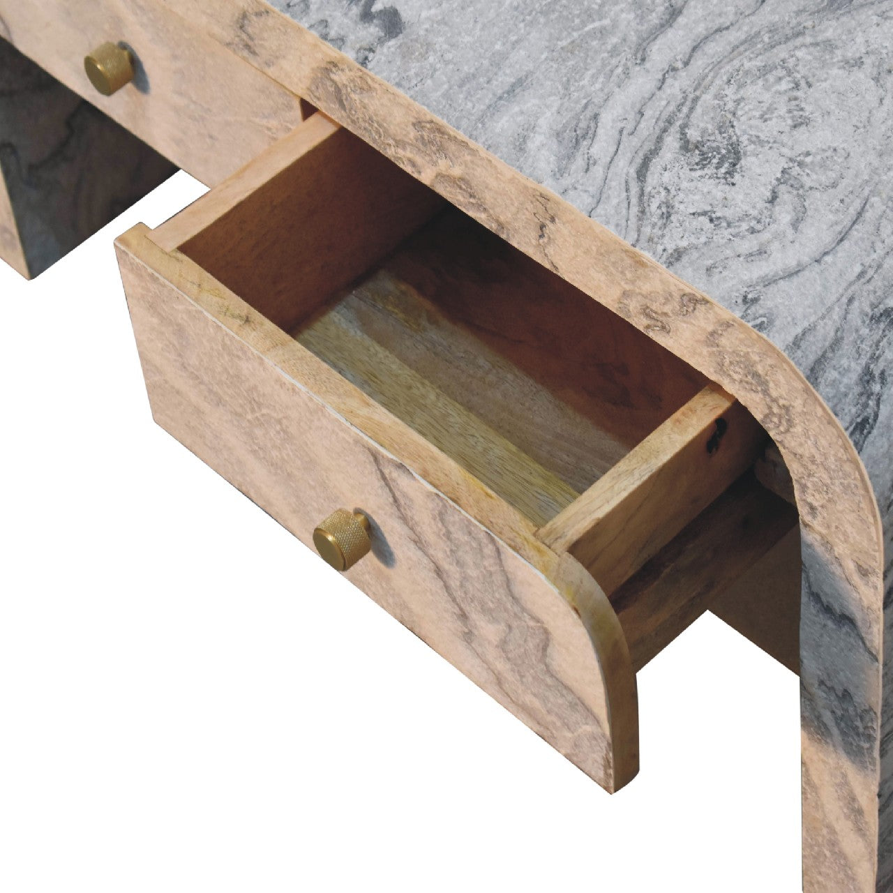 Eguisheim Marble Effect Coffee Table 2 Drawer