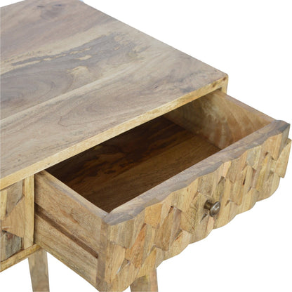 Otranto Pineapple Carved Mango Wood Console Table 2 Drawers