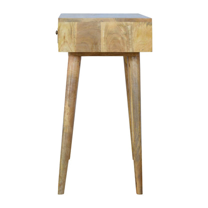 Otranto Pineapple Carved Mango Wood Console Table 2 Drawers