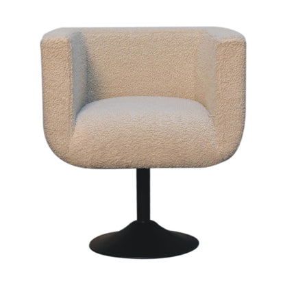 Kula Cream Boucle Swivel Chair
