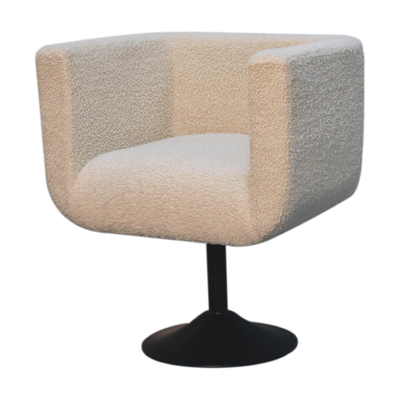 Kula Cream Boucle Swivel Chair