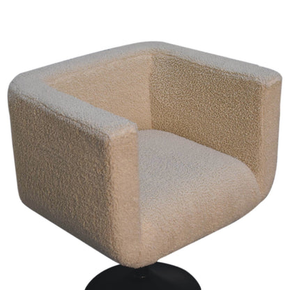 Kula Cream Boucle Swivel Chair