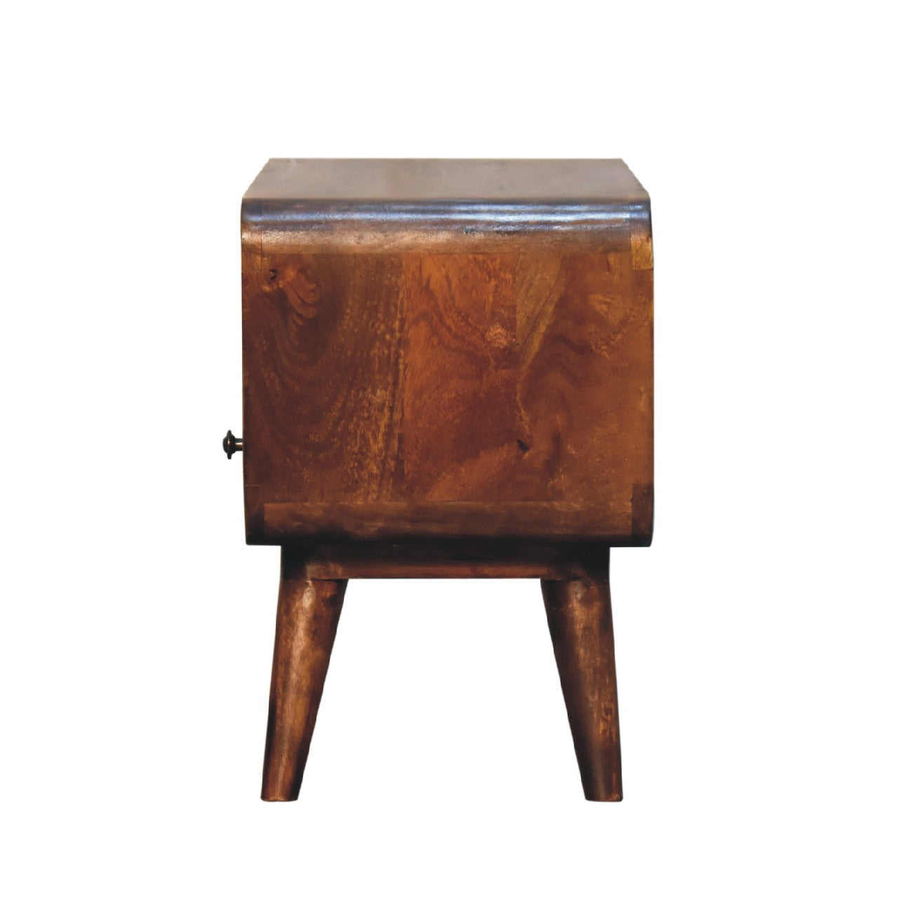 Olbia Small Chestnut Mango Wood Curved TV Media Unit