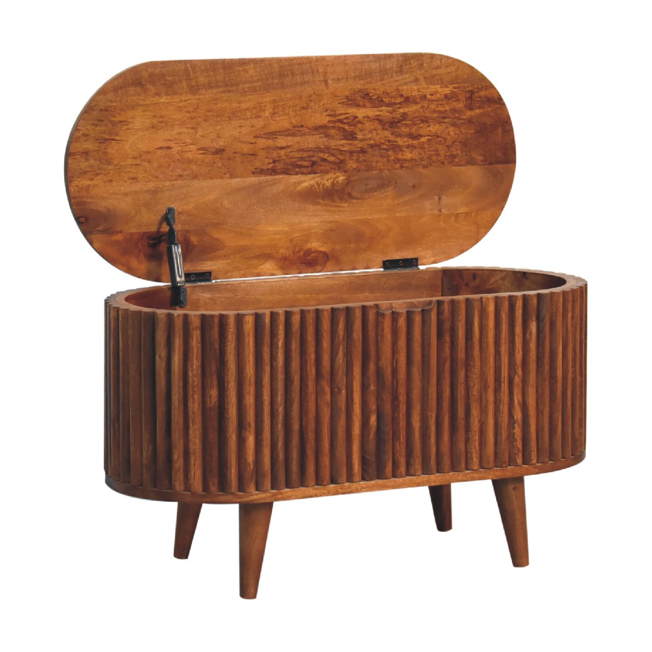 Kapalua Mango Wood Etched Storage Blanket Box