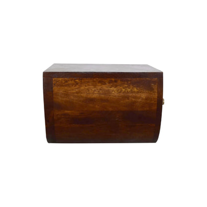 Conques Chestnut Mango Wood Crescent Floating Bedside Table
