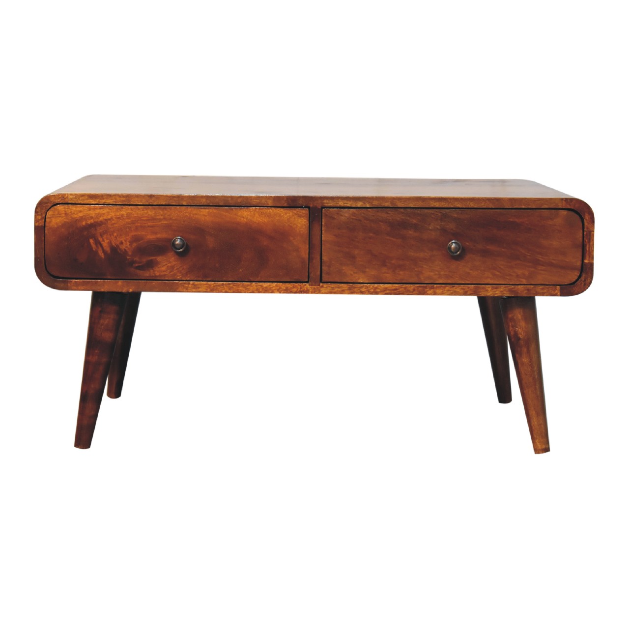 Ribeauville Chestnut Mango Wood Coffee Table 2 Drawers