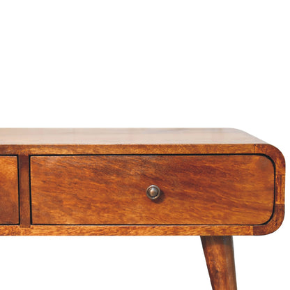 Ribeauville Chestnut Mango Wood Coffee Table 2 Drawers
