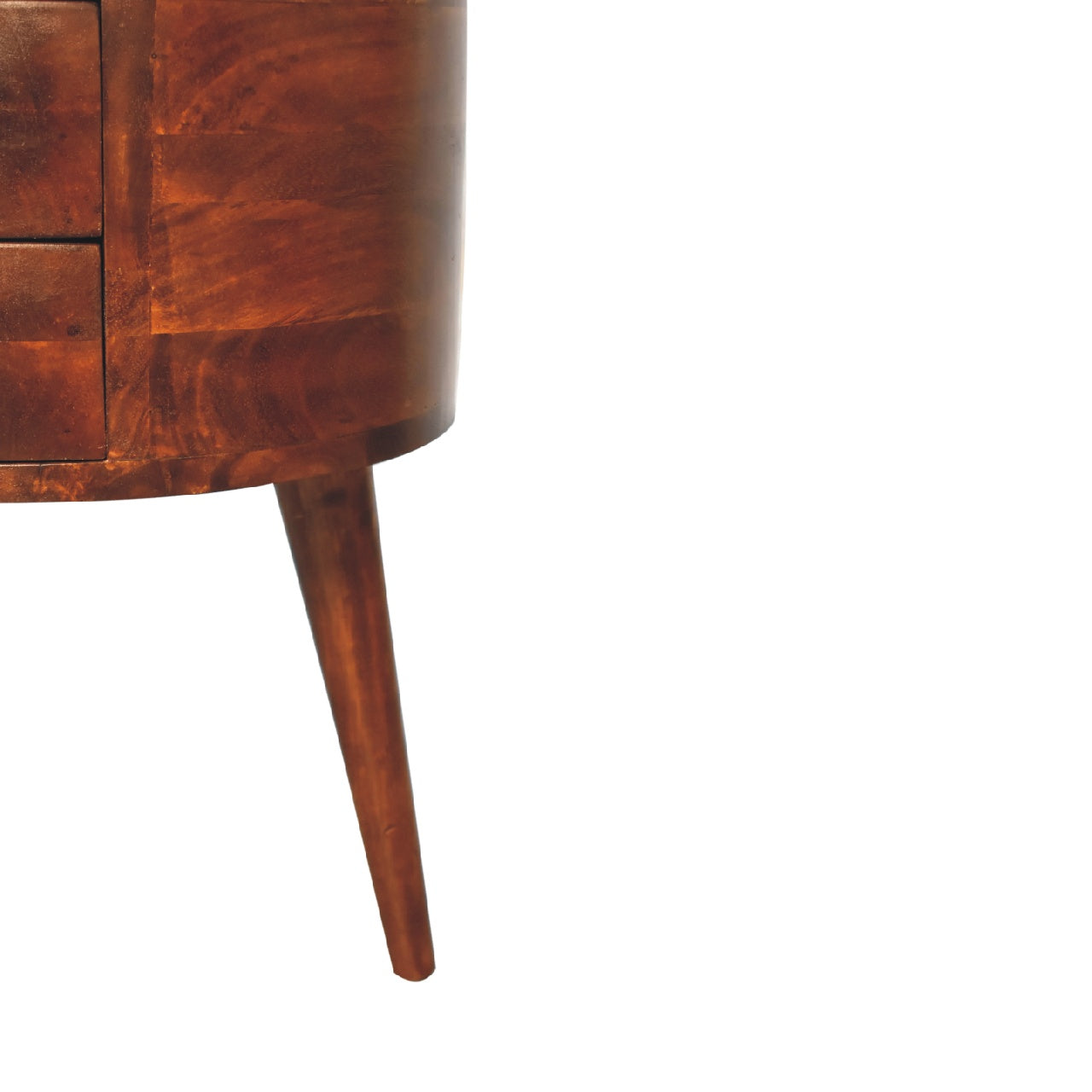 Sorrento Chestnut Mango Wood Tripod Bedside 2 Drawers