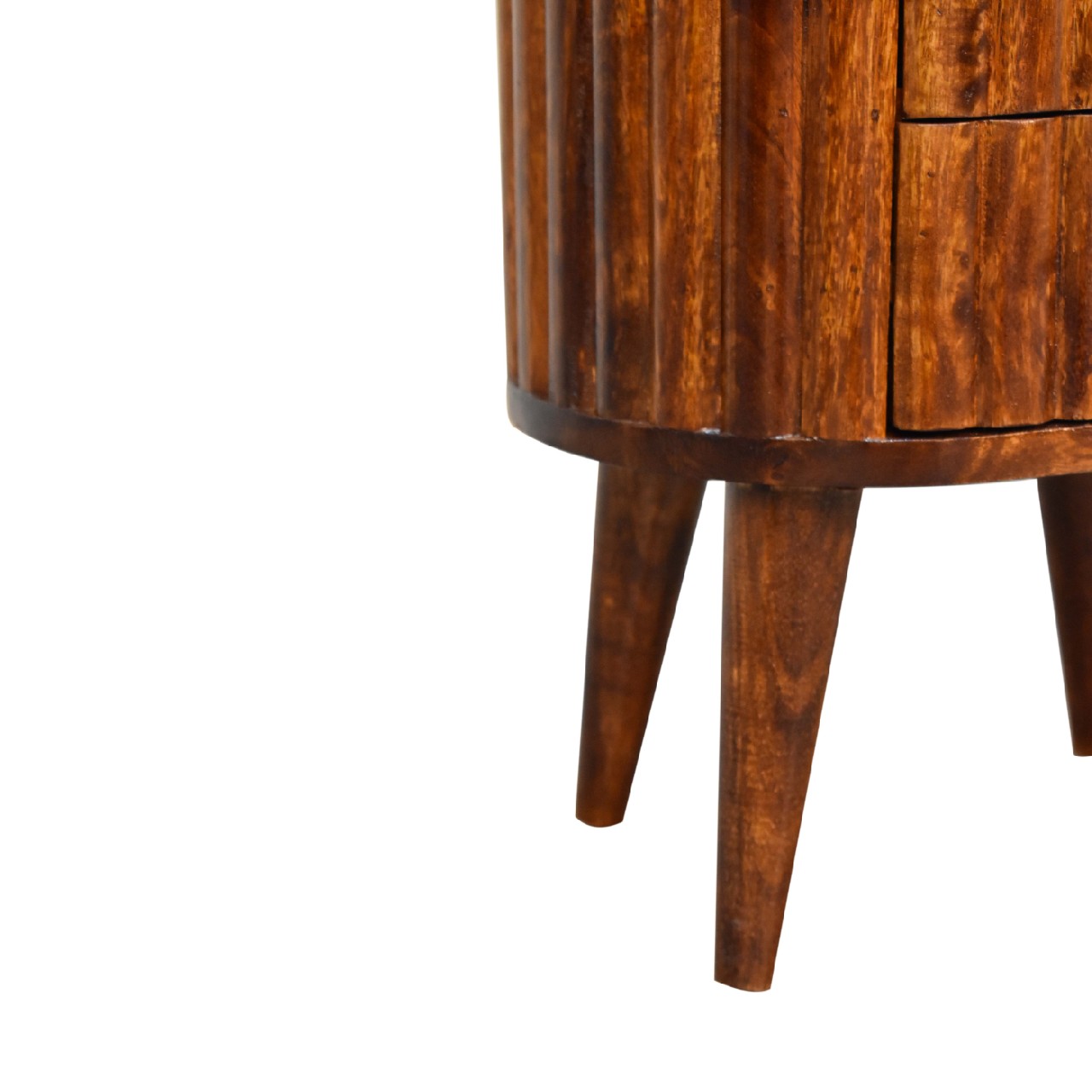 Capri Stripe Chestnut Mango Wood Bedside Table