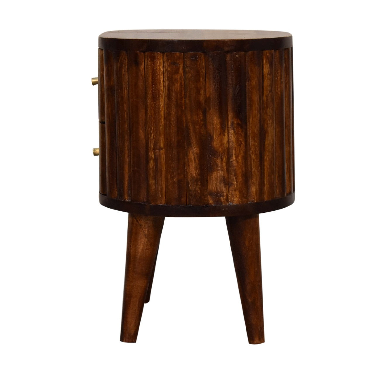 Capri Stripe Chestnut Mango Wood Bedside Table