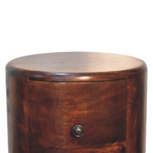 Sorrento Chestnut Mango Wood Drum Chest of 3 Drawers