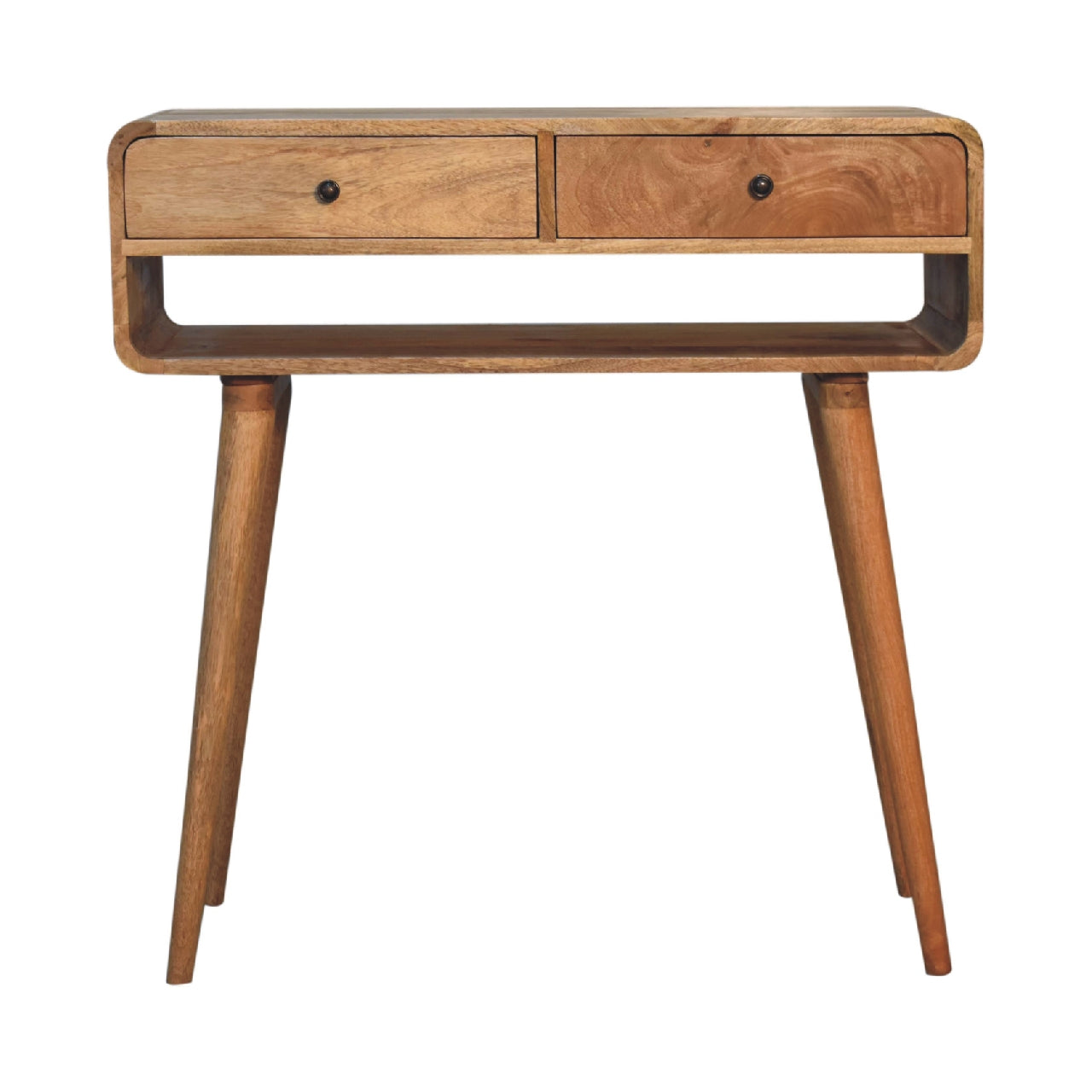 Ribeauville Mango Wood Console Table 2 Drawers and Shelf