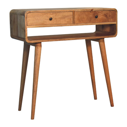 Ribeauville Mango Wood Console Table 2 Drawers and Shelf