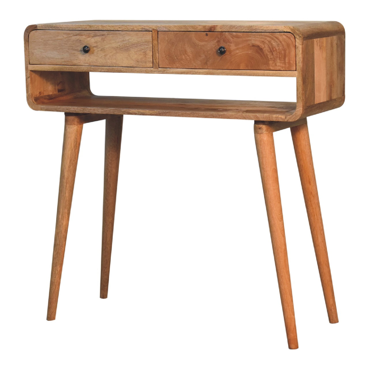 Ribeauville Mango Wood Console Table 2 Drawers and Shelf
