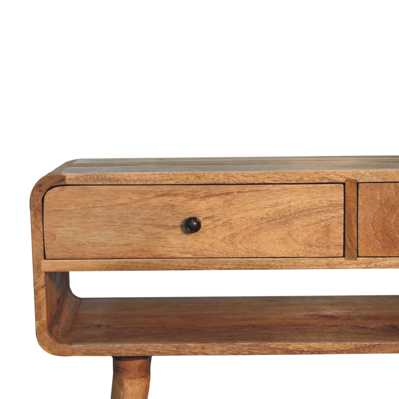 Ribeauville Mango Wood Console Table 2 Drawers and Shelf