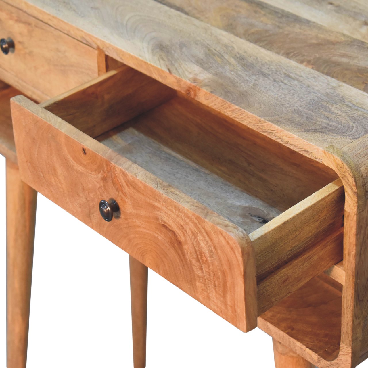 Ribeauville Mango Wood Console Table 2 Drawers and Shelf