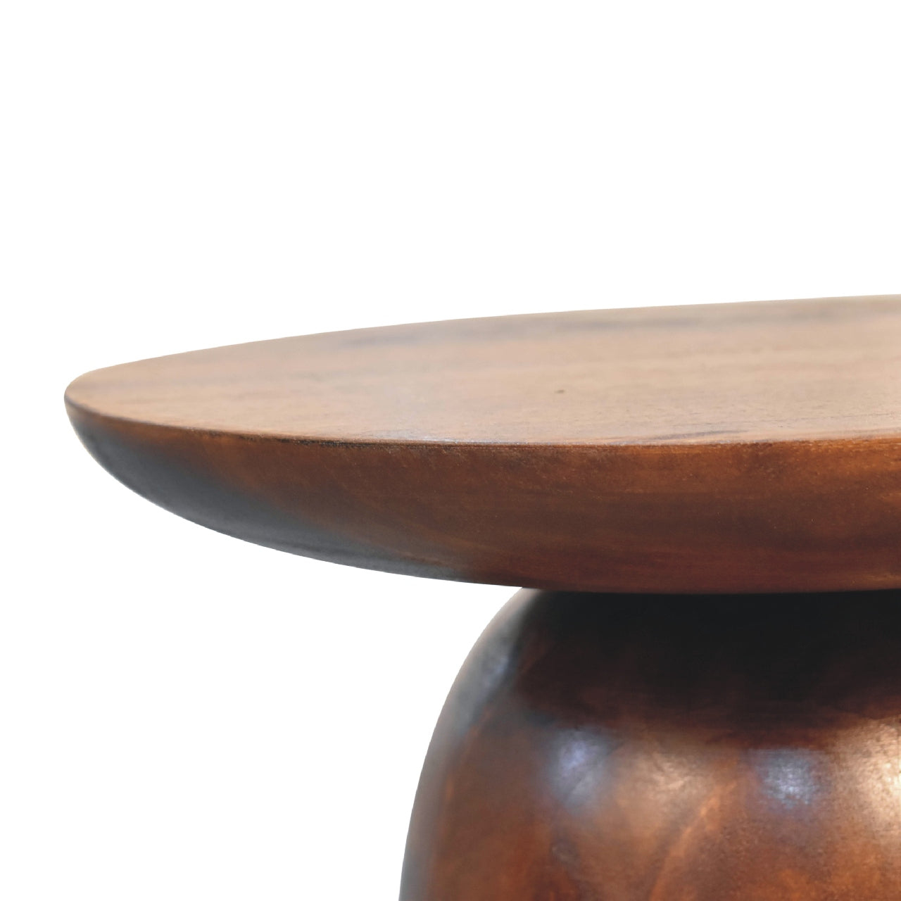 Reims Little Chestnut Mango Wood Round Side Table