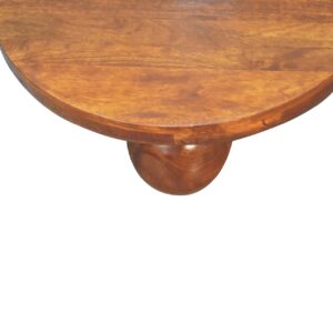 Reims Chestnut Mango Wood Ball Feet Round Coffee Table