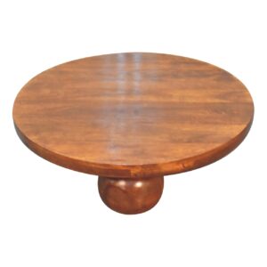 Reims Chestnut Mango Wood Ball Feet Round Coffee Table